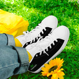 Classic HIGH-Top Canvas Shoes - White/Black
